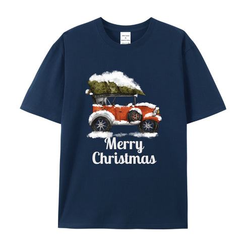 Unisex Christmas Theme Cotton T-Shirt